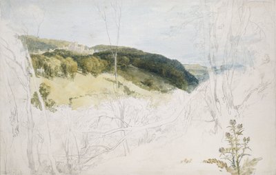 Távoli kilátás a Lowther-kastélyra (parki jelenet), 1809 (akvarell és grafit szőtt papíron) alkotó: Joseph Mallord William Turner
